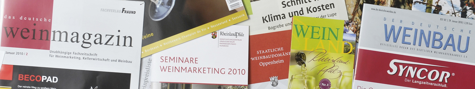 Verschiedene Fachzeitschriften über Weinbau © Dienstleistungszentren Ländlicher Raum